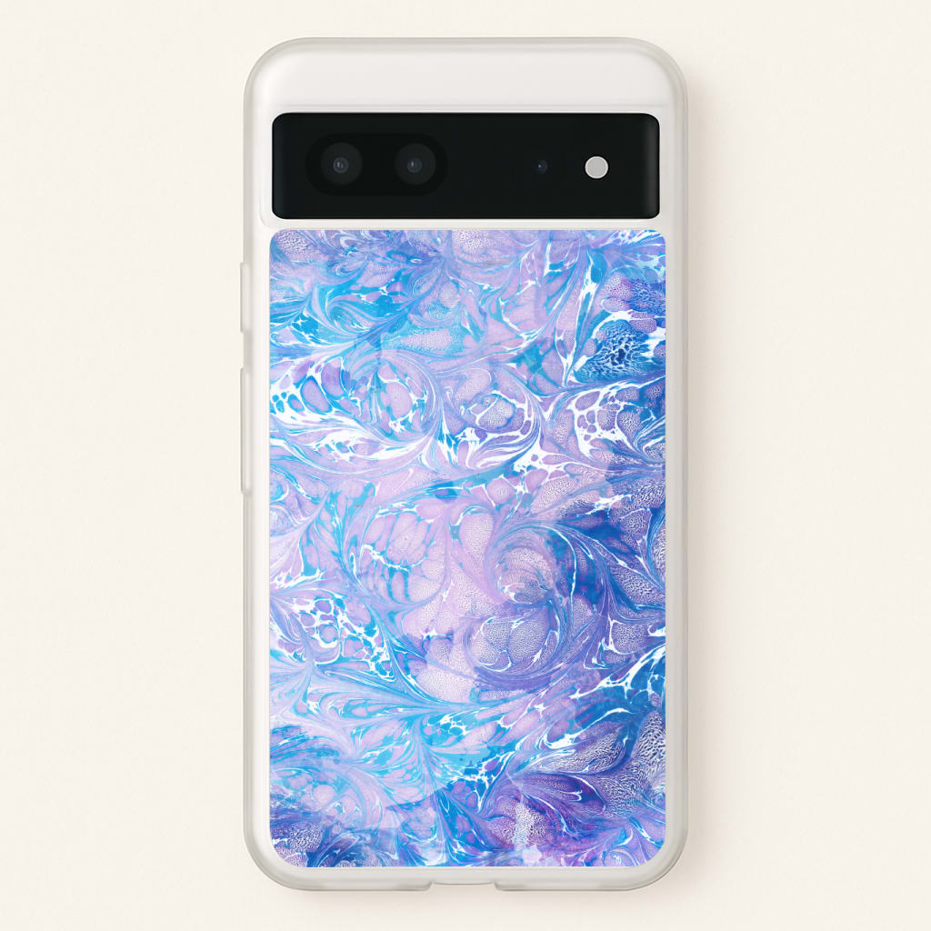 Sea Blue Swirly Marble Phone Case
