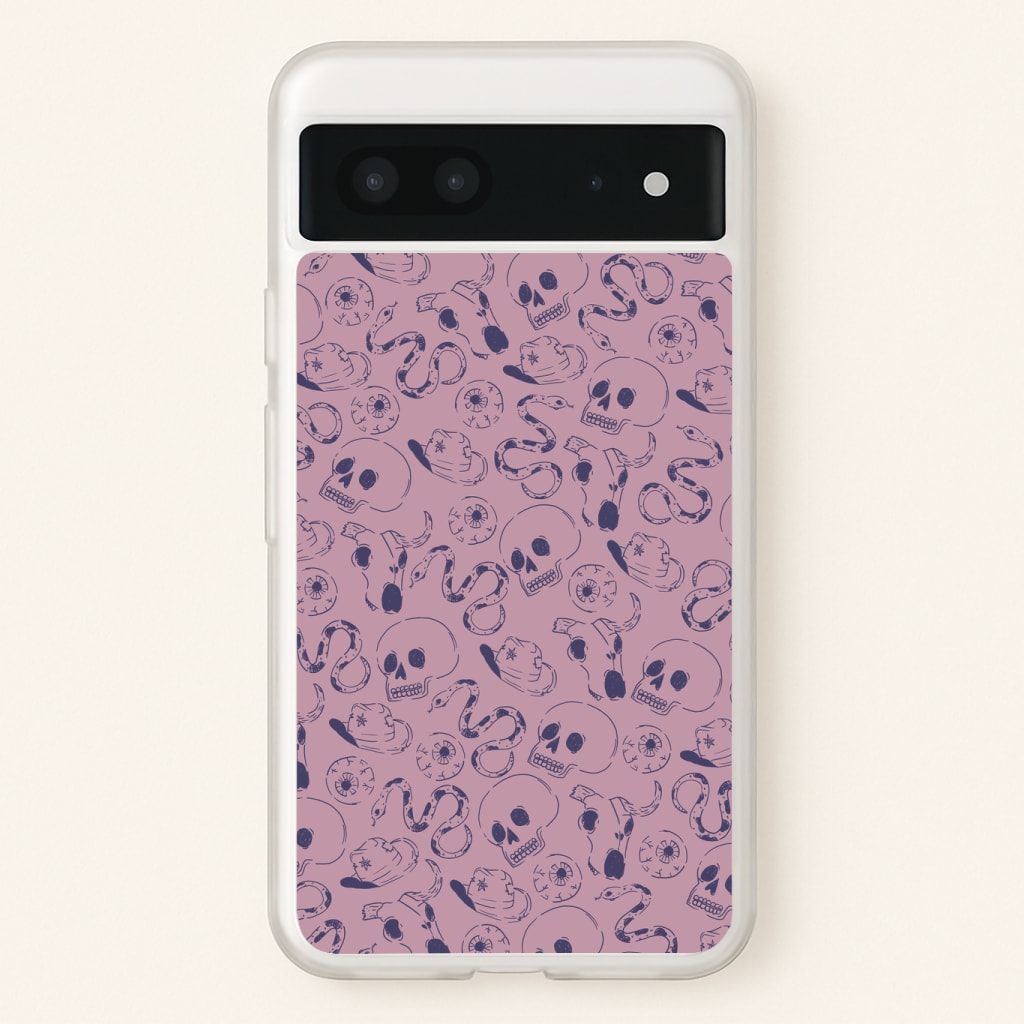 Purple Snakes And Skulls - Western Phone Case