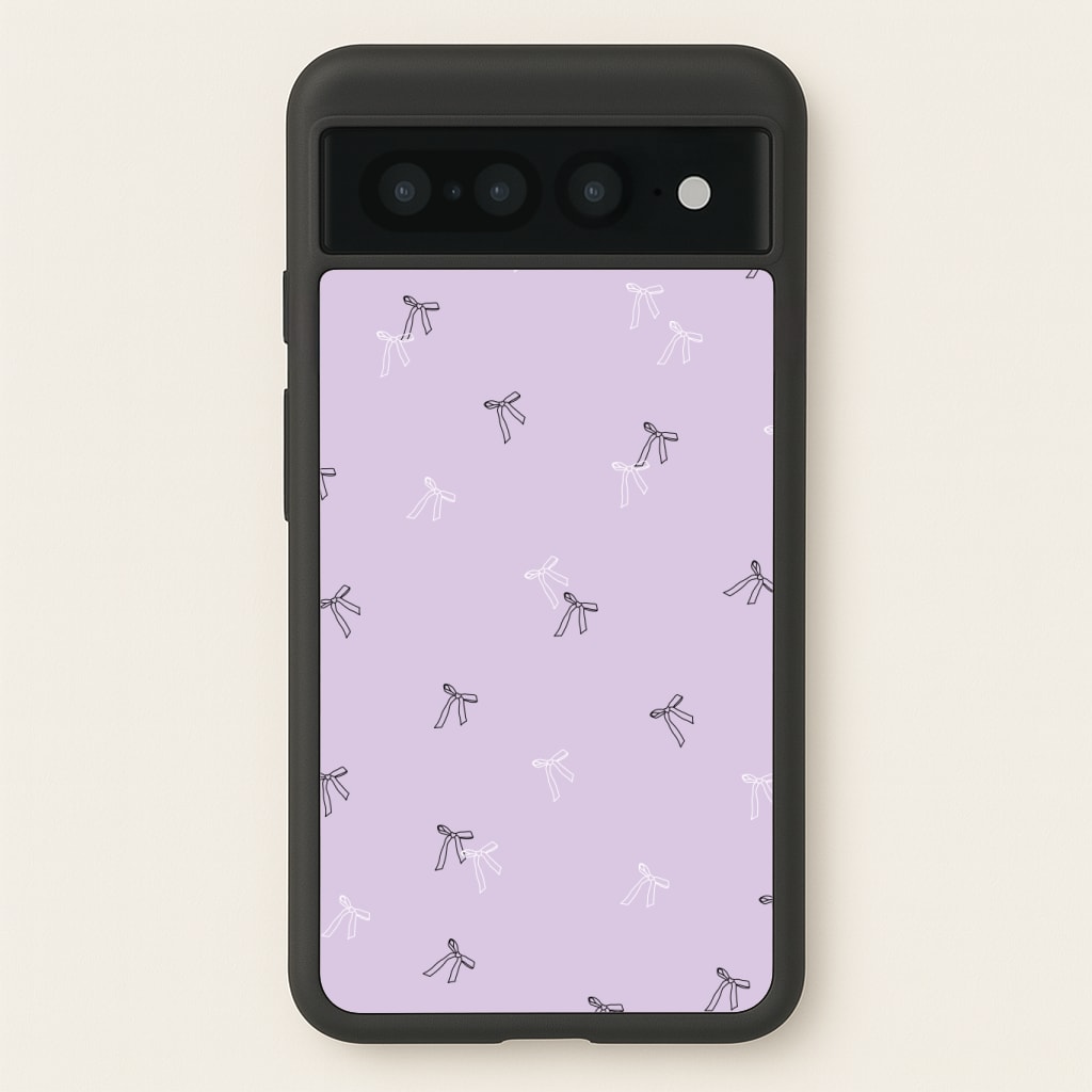 Coquette Mini Bows Pattern Purple Phone Case
