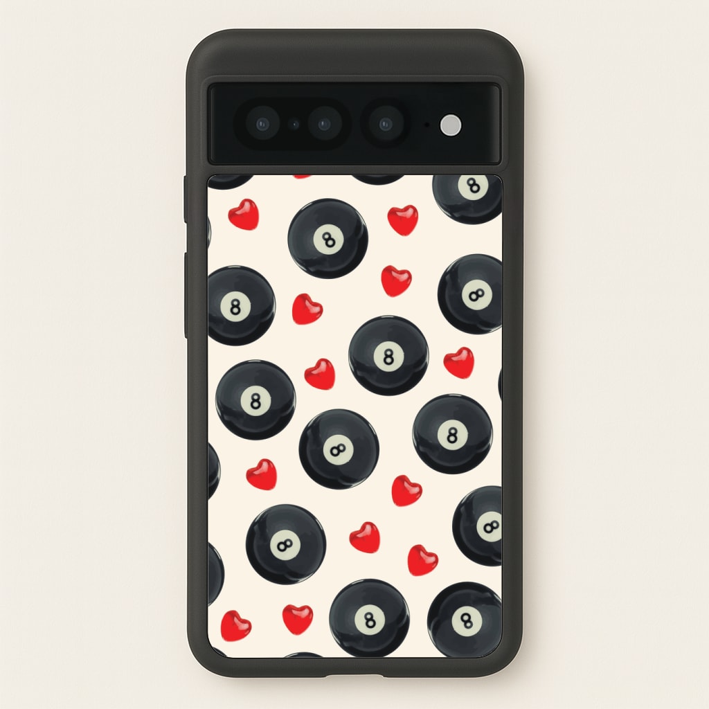 8-Balls And Hearts Pattern Phone Case