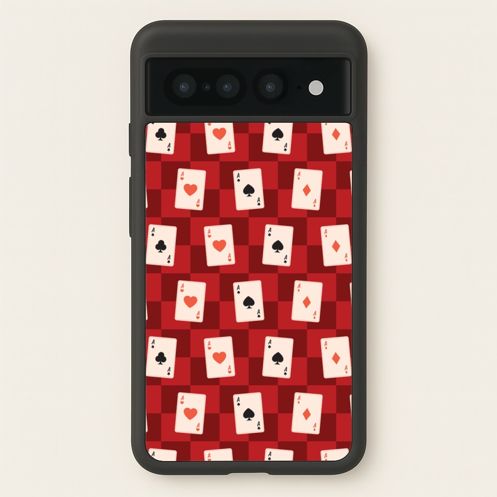 Card Deck Checkered Pattern Phone Case