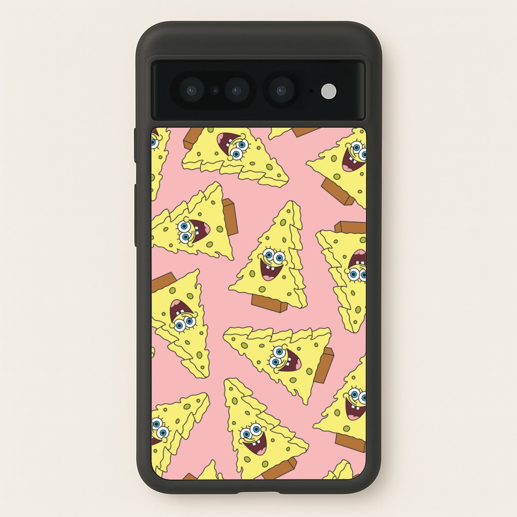Christmas Tree Cartoon Sponge Pattern Phone Case
