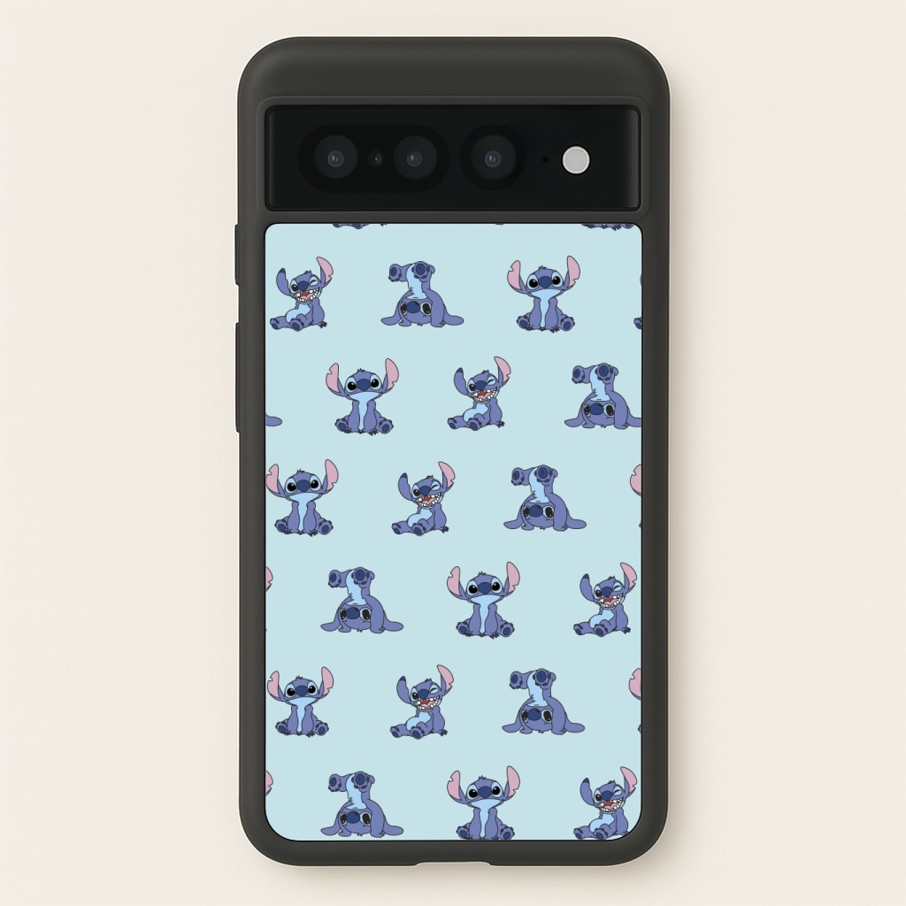 Cute Blue Alien Pose Pattern Phone Case