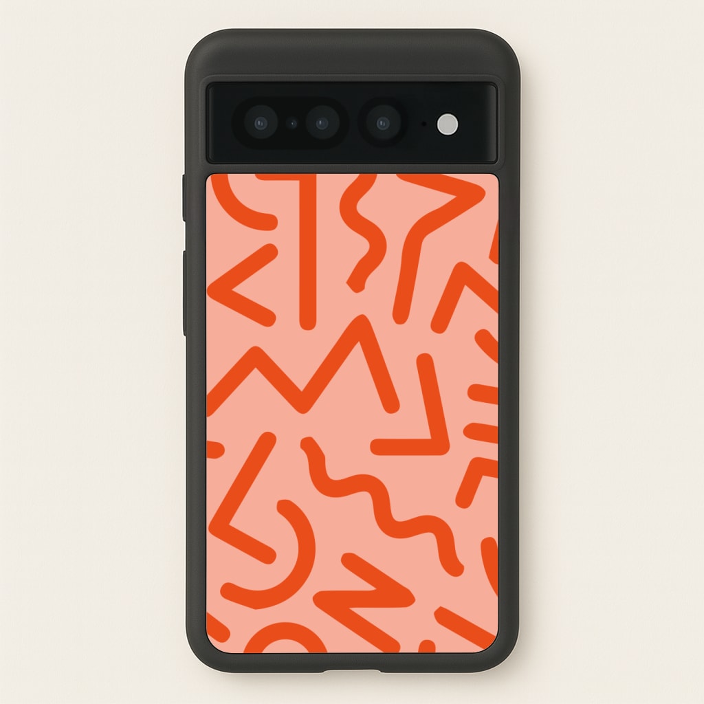 Red Abstract - Eighties Phone Case