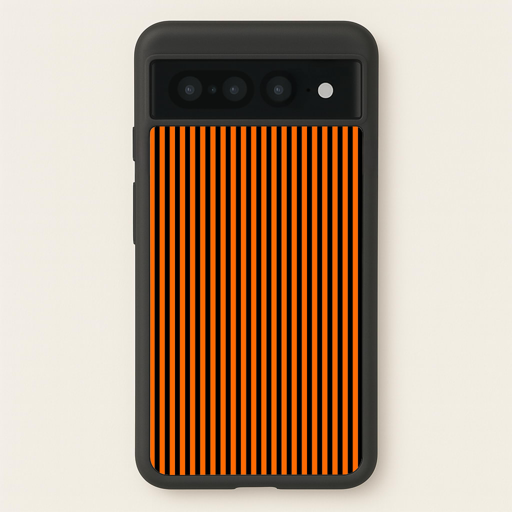 Orange & Black Stripe Phone Case