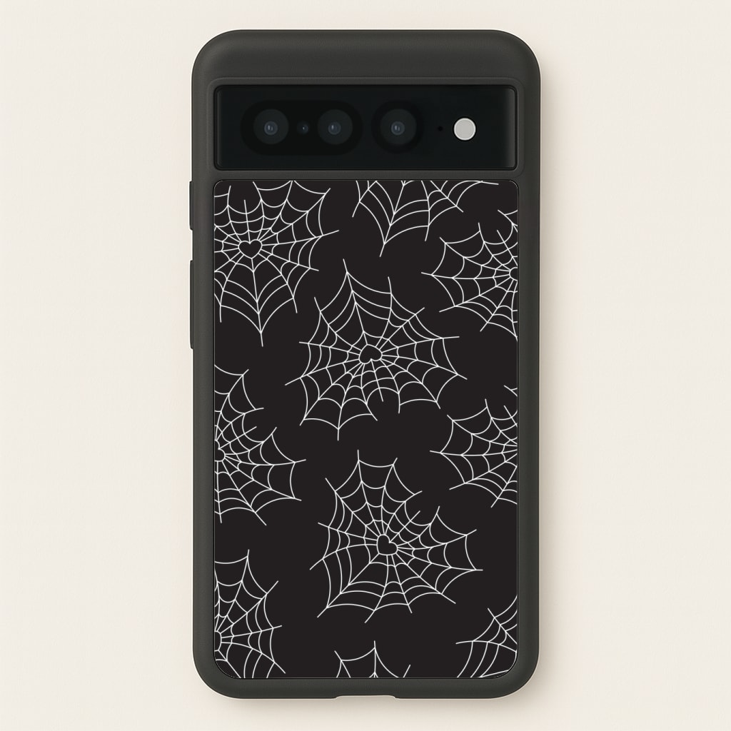 Spiderweb Hearts Pattern Phone Case