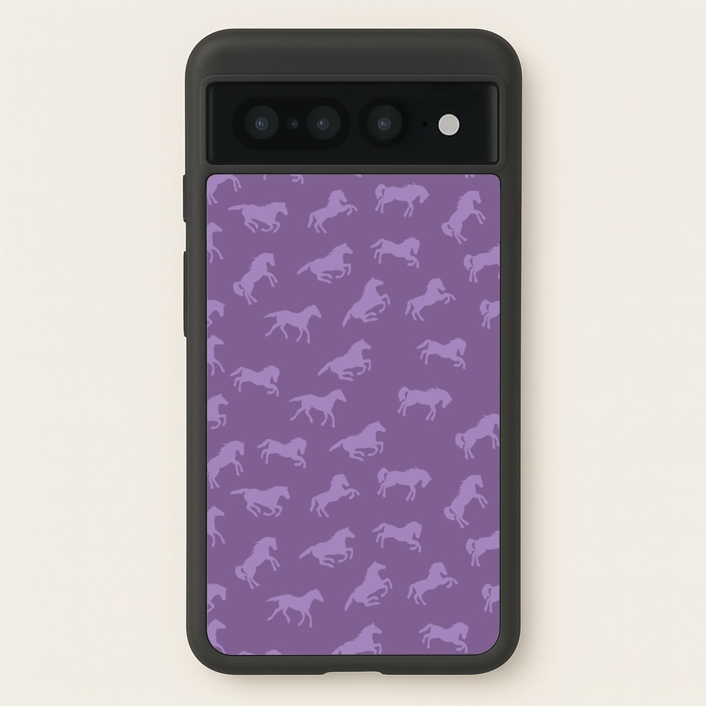 Purple Horse Pattern - Horses Phone Case