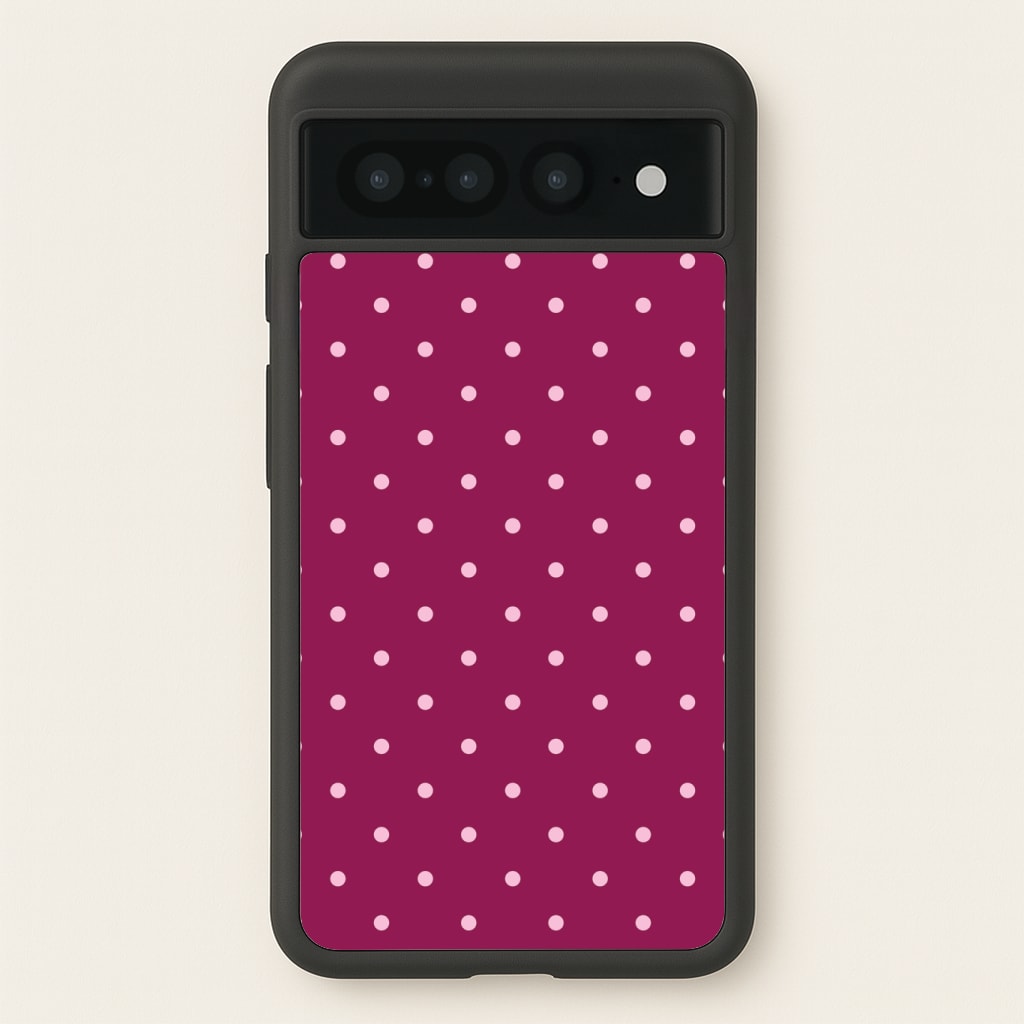 Raspberry Polka Dots Phone Case