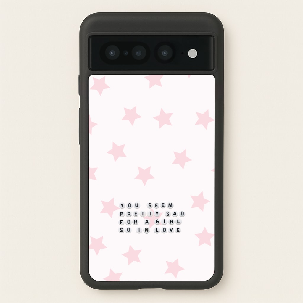 Pretty Sad Letter Beads Phone Case