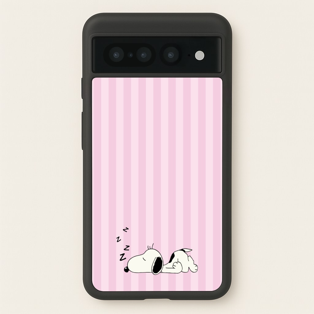Pastel Stripes Cartoon Beagle Phone Case