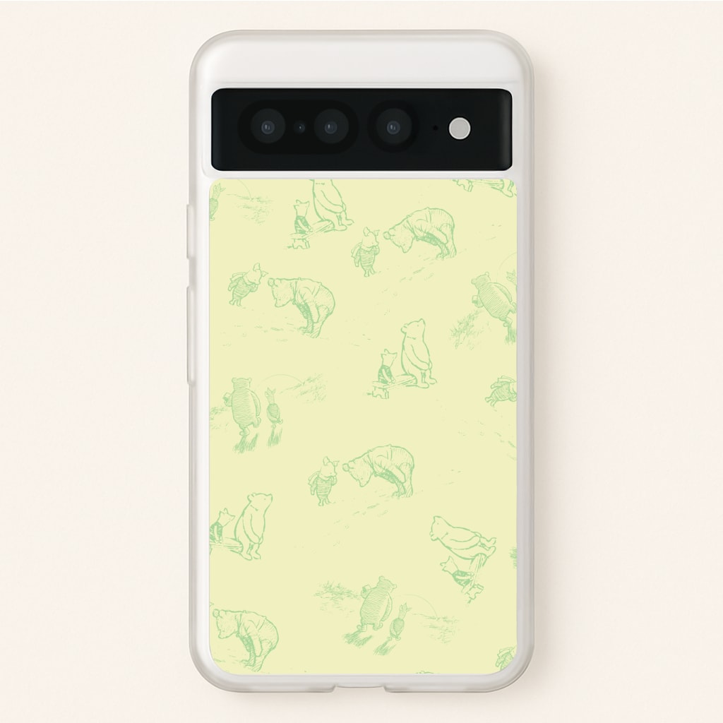 Sketched Winnie Pattern Phone Case