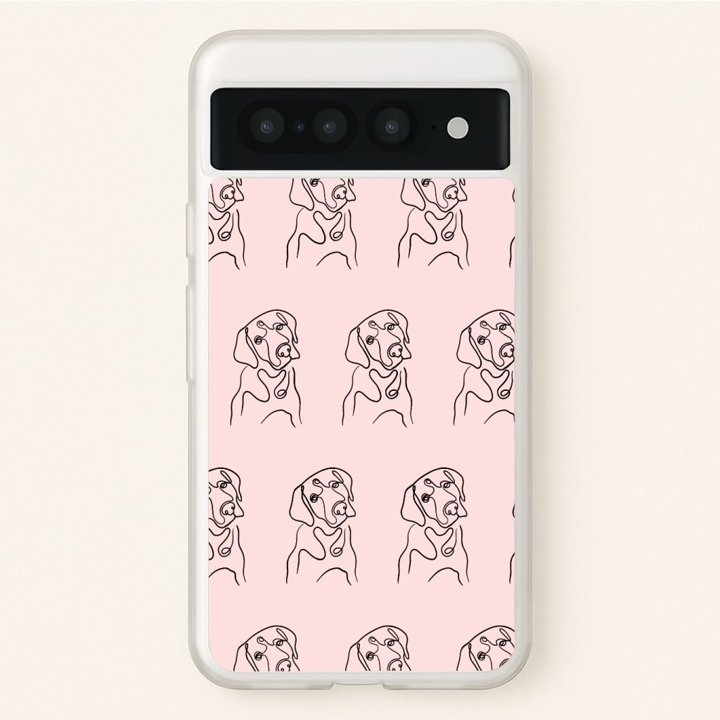 Labrador Outline - Dog Pattern Phone Case