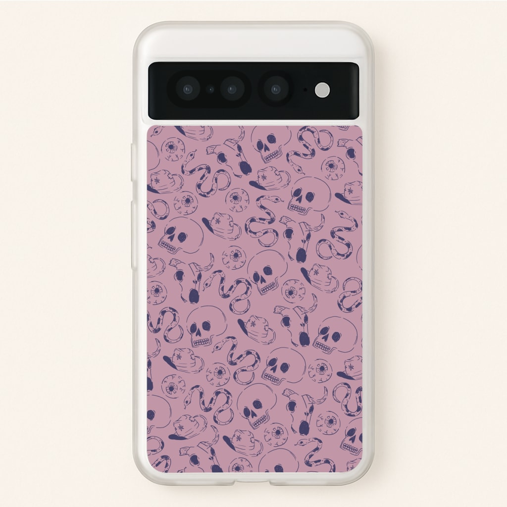 Purple Snakes And Skulls - Western Phone Case