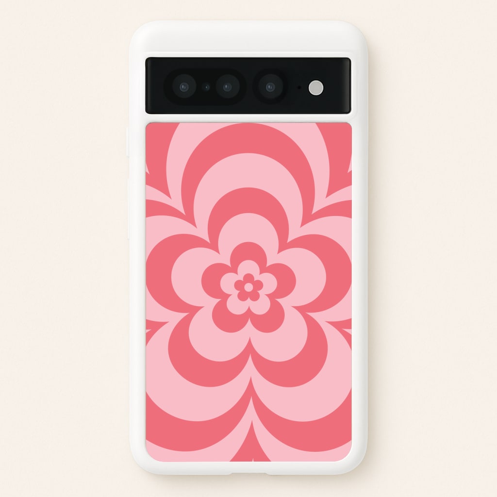 Pink Abstract Flower Pattern Phone Case