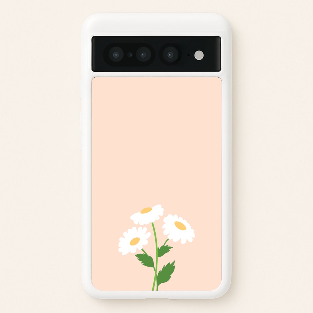 Peach And Dasies Phone Case