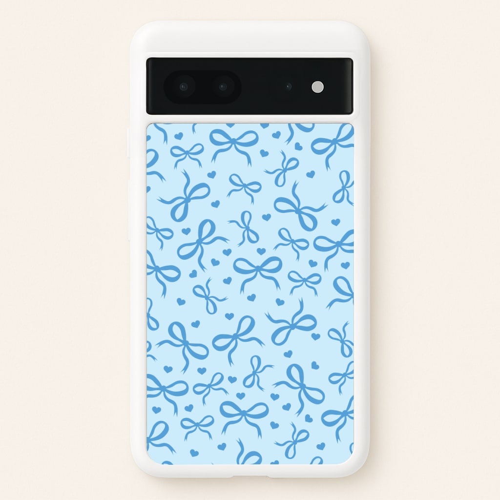 Coquette Bows And Hearts Navy Blue Phone Case