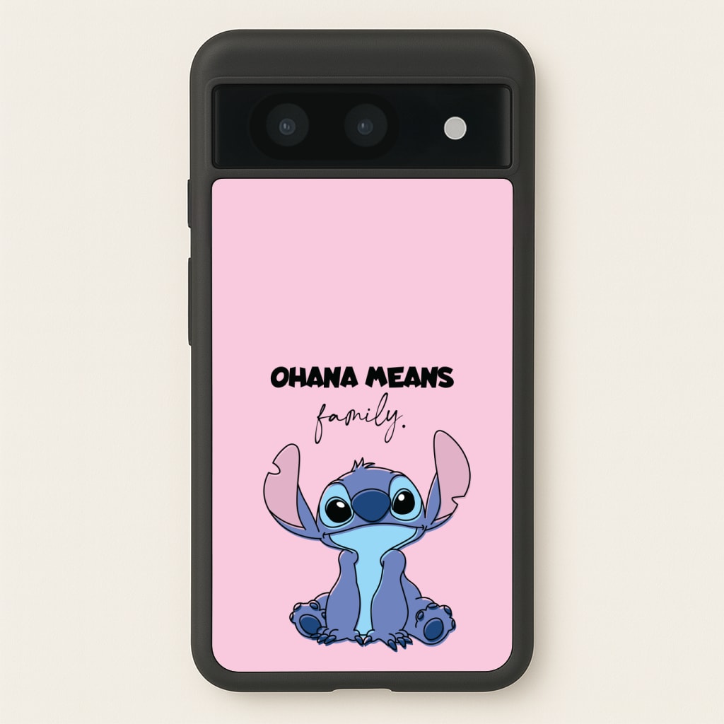 Ohana Means Family Pink Phone Case