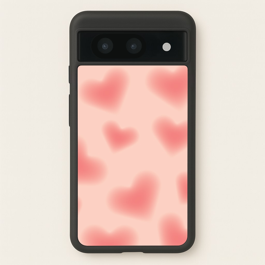 Gradient Red Hearts Pattern Phone Case