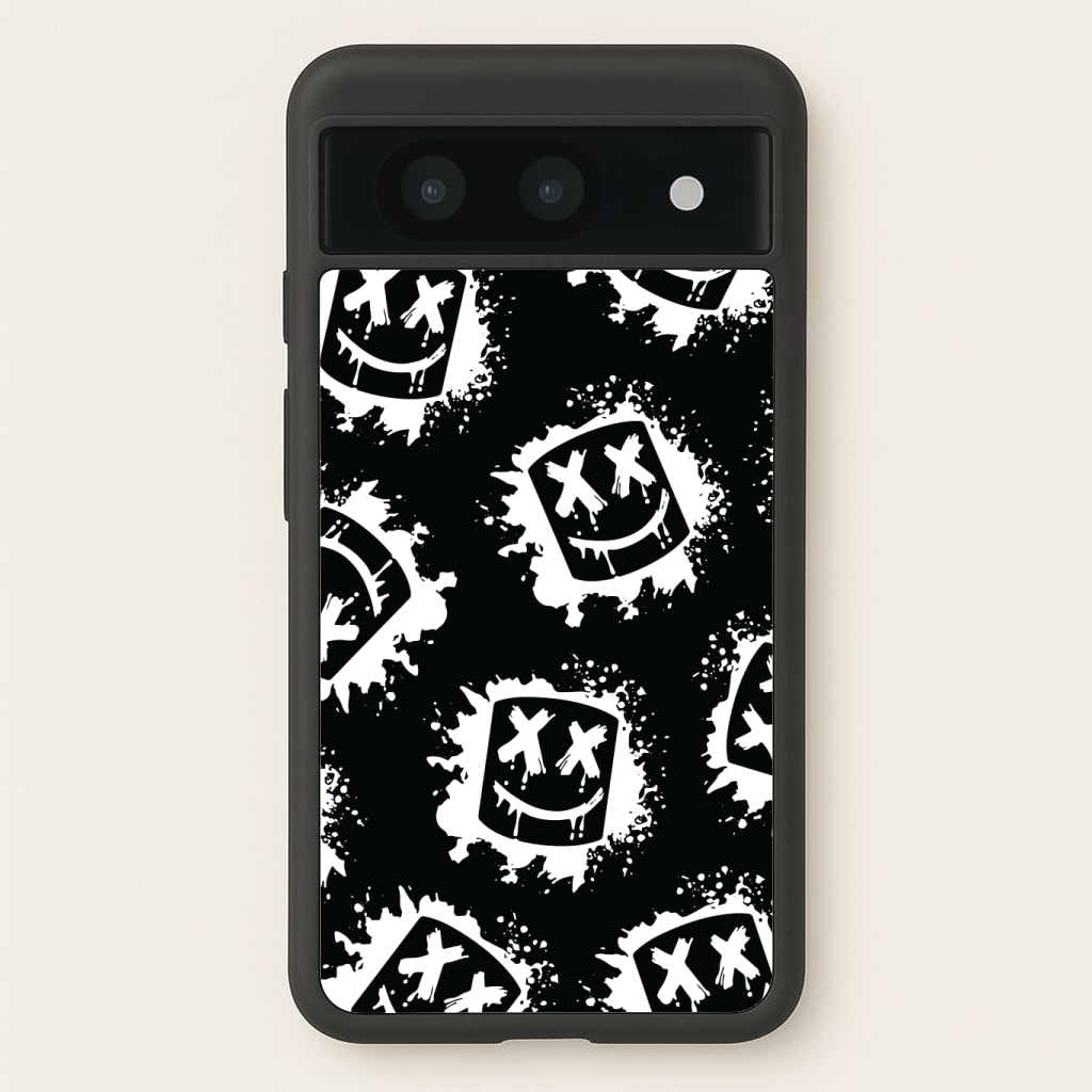 Black And White Helmet DJ Pattern Phone Case