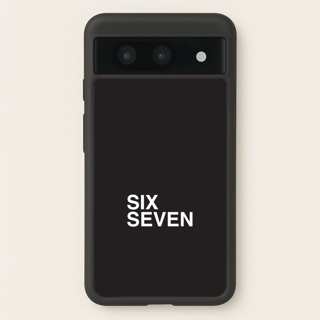 6 7 Black Phone Case