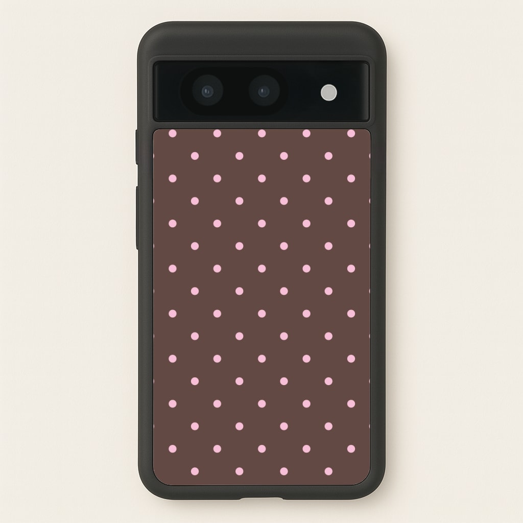 Chocolate & Strawberry Polka Dots Phone Case