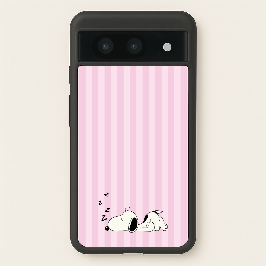Pastel Stripes Cartoon Beagle Phone Case