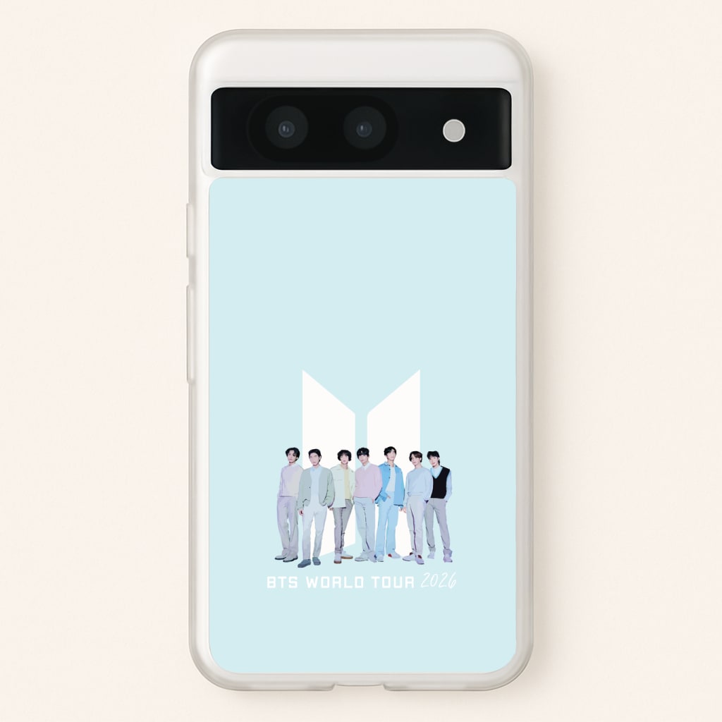 K-Pop Band Tour Pastel Blue Phone Case