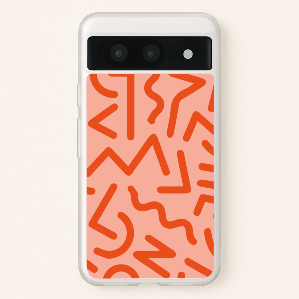 Red Abstract - Eighties Phone Case