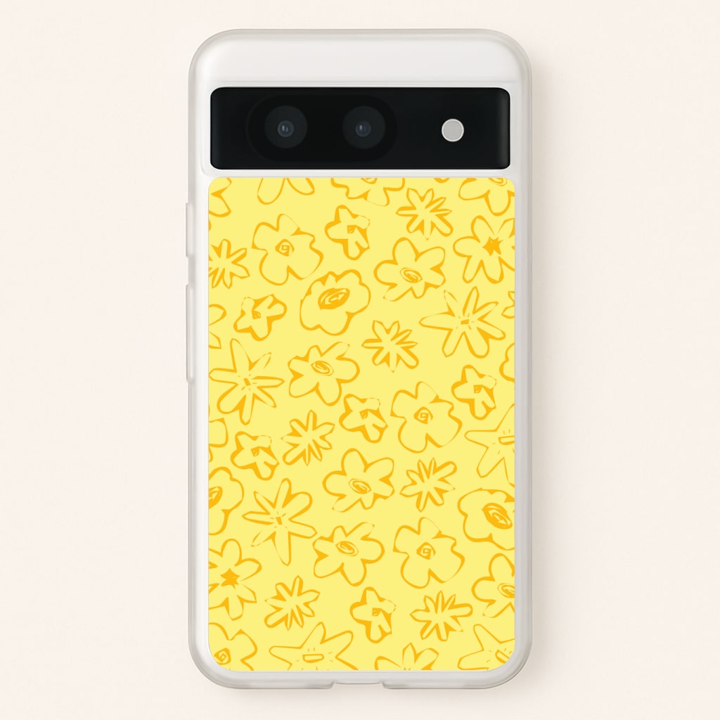 Yellow And Orange - Floral Patterns Phone Case