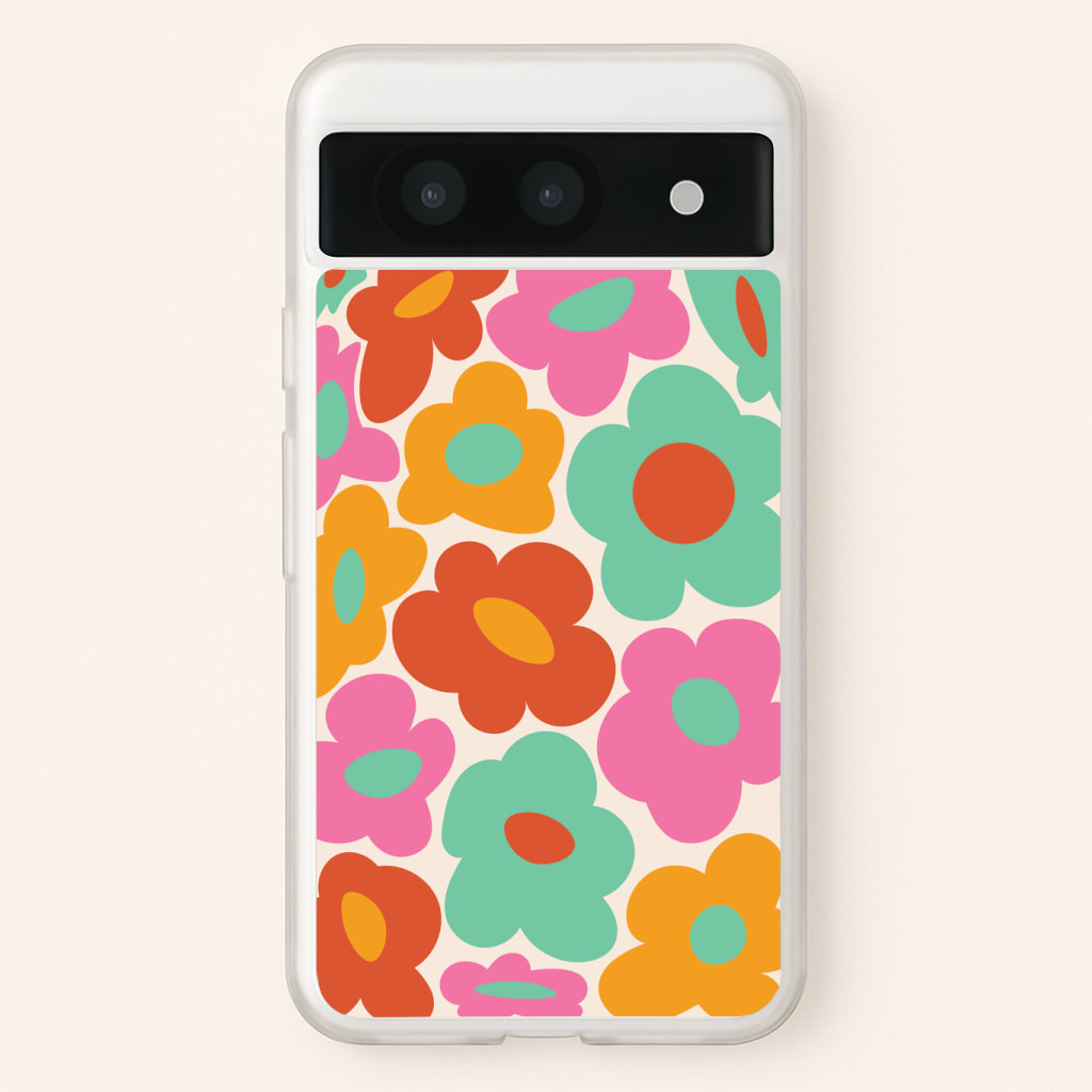 Abstract Trippy Retro Flowers Phone Case