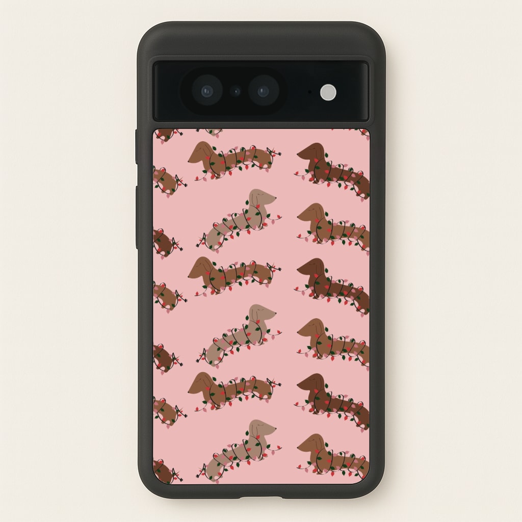 Dachshund Christmas Pattern Phone Case