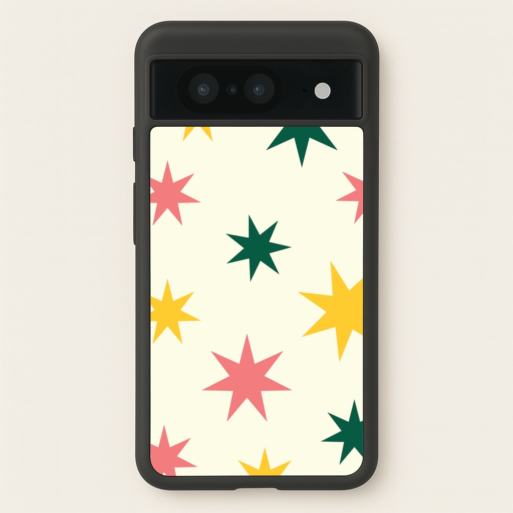 Colourful Christmas Stars Pattern Phone Case