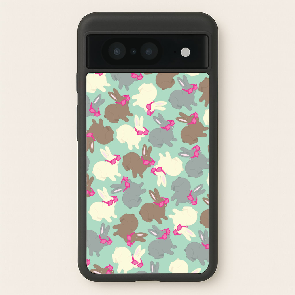 Bunny With Glasses Pattern Phone Case