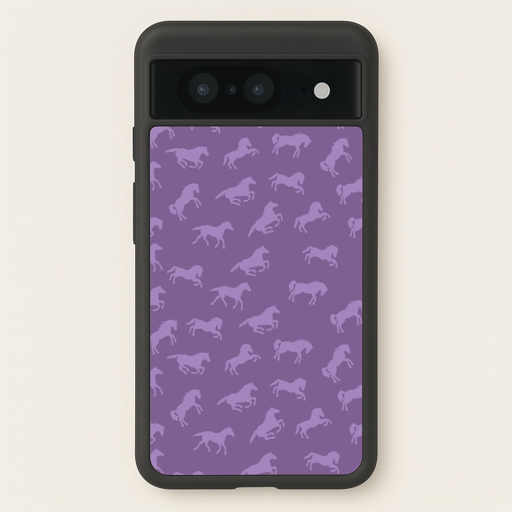 Purple Horse Pattern - Horses Phone Case