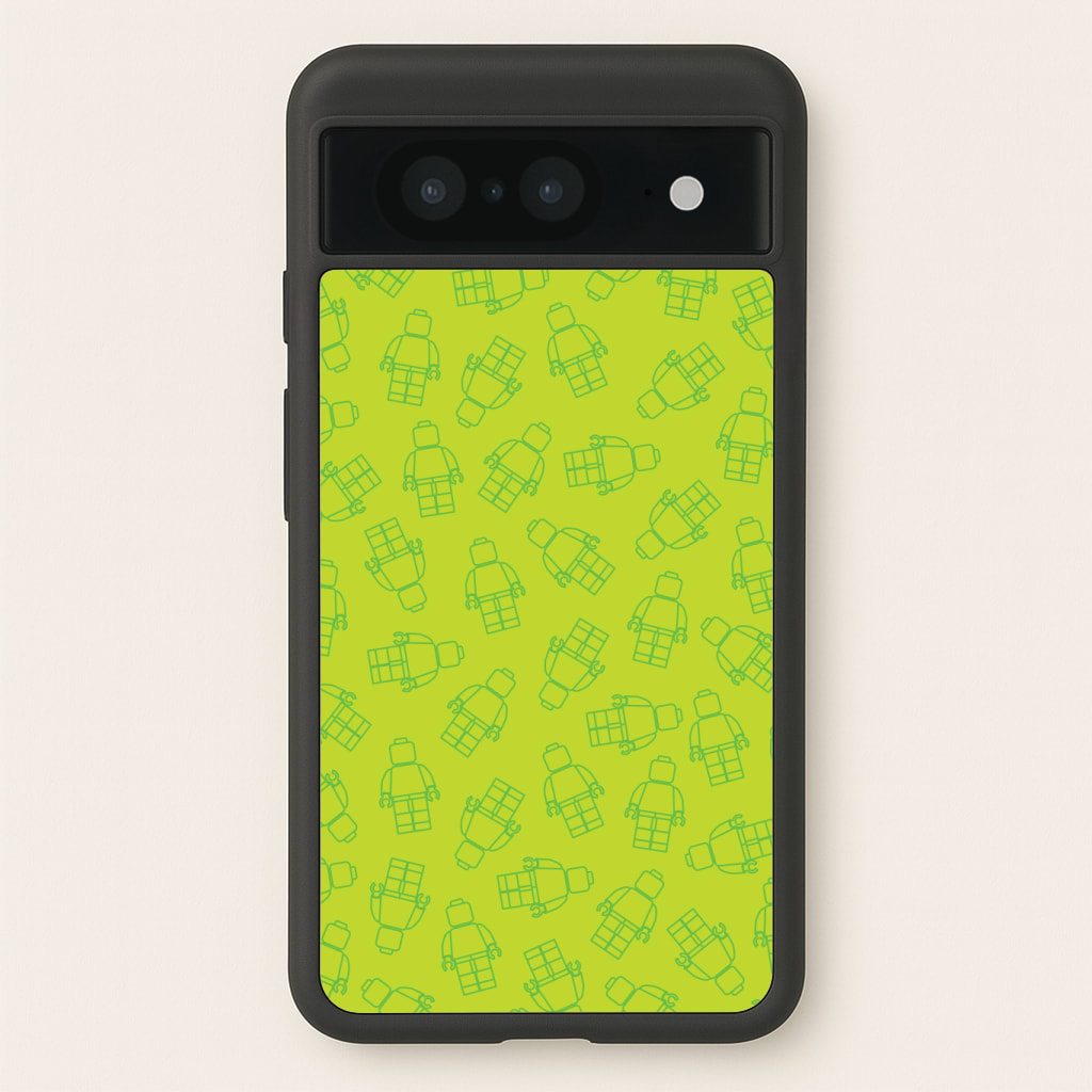 Bricks Figures Pattern Green Phone Case