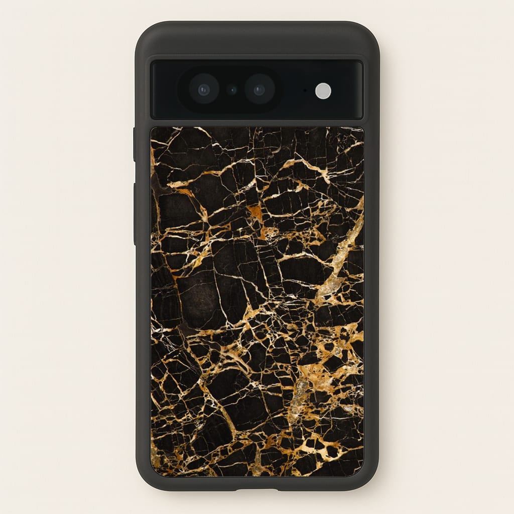 Black & Gold Marble Pattern Phone Case