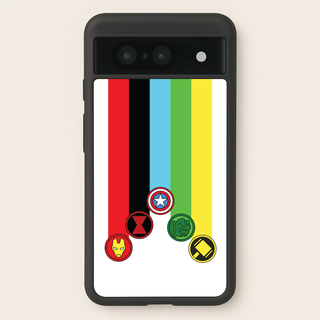 Superhero Team Colourful Symbols Phone Case