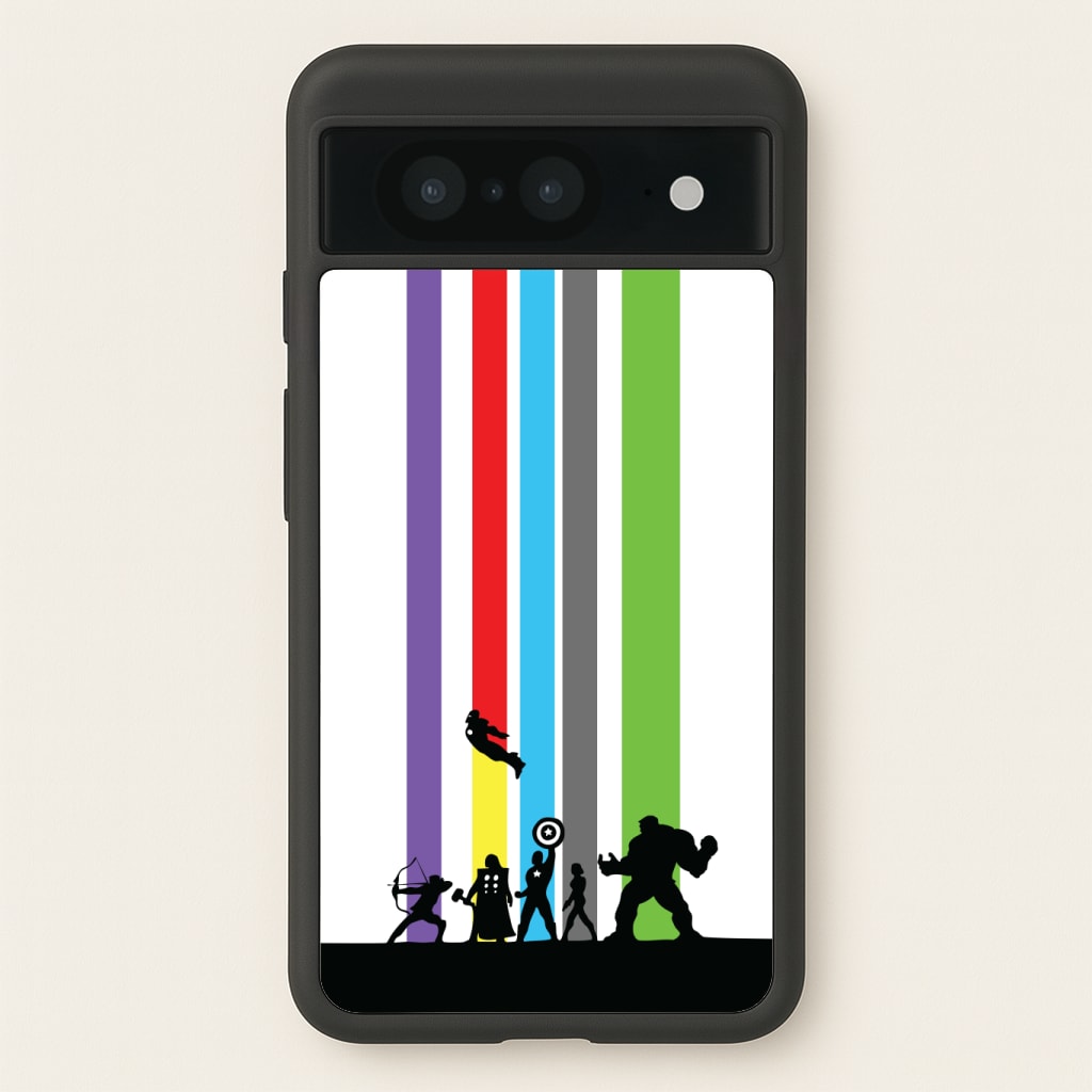 Superhero Team Silhouette Phone Case