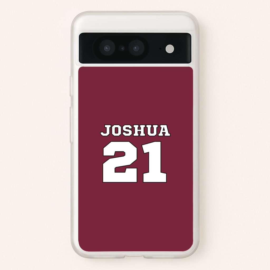 Burgundy - Personalised Football Phone Case