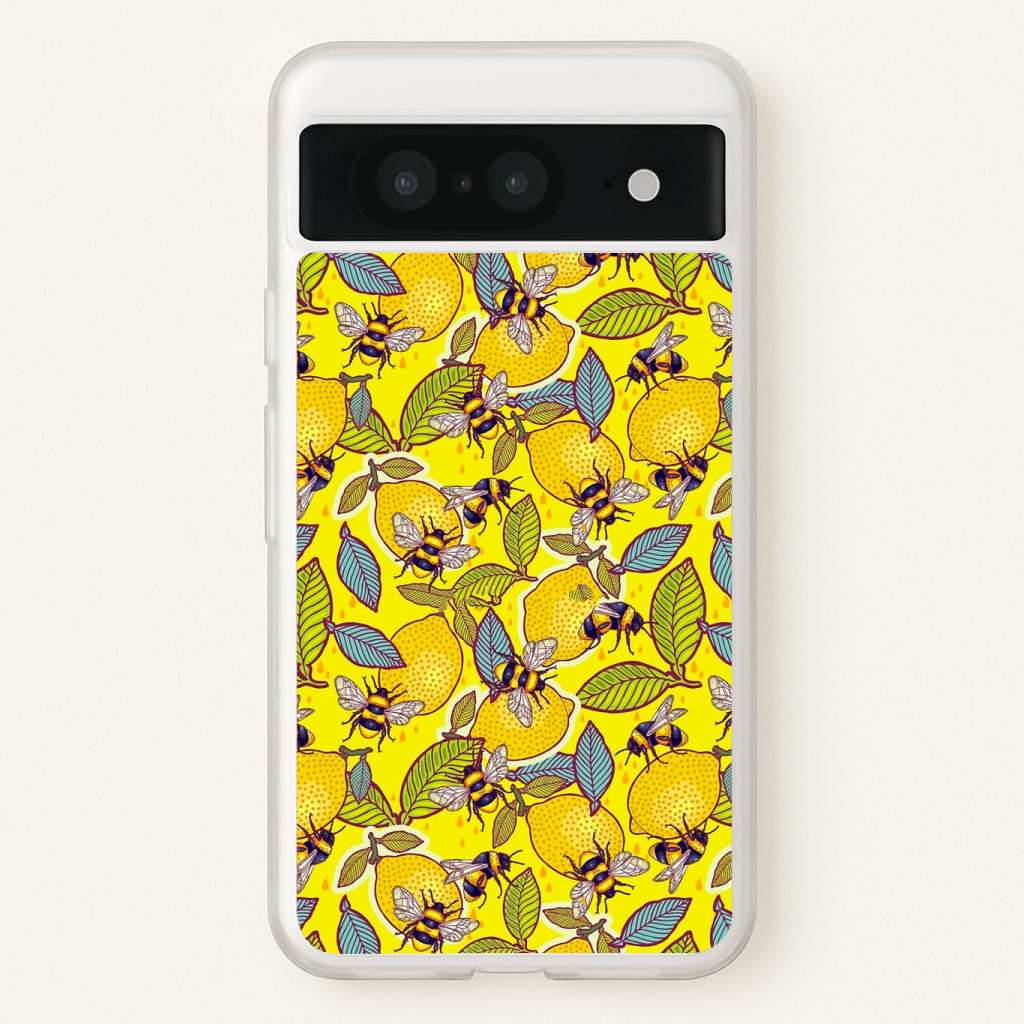 Yellow Lemon and Bee Phone Case