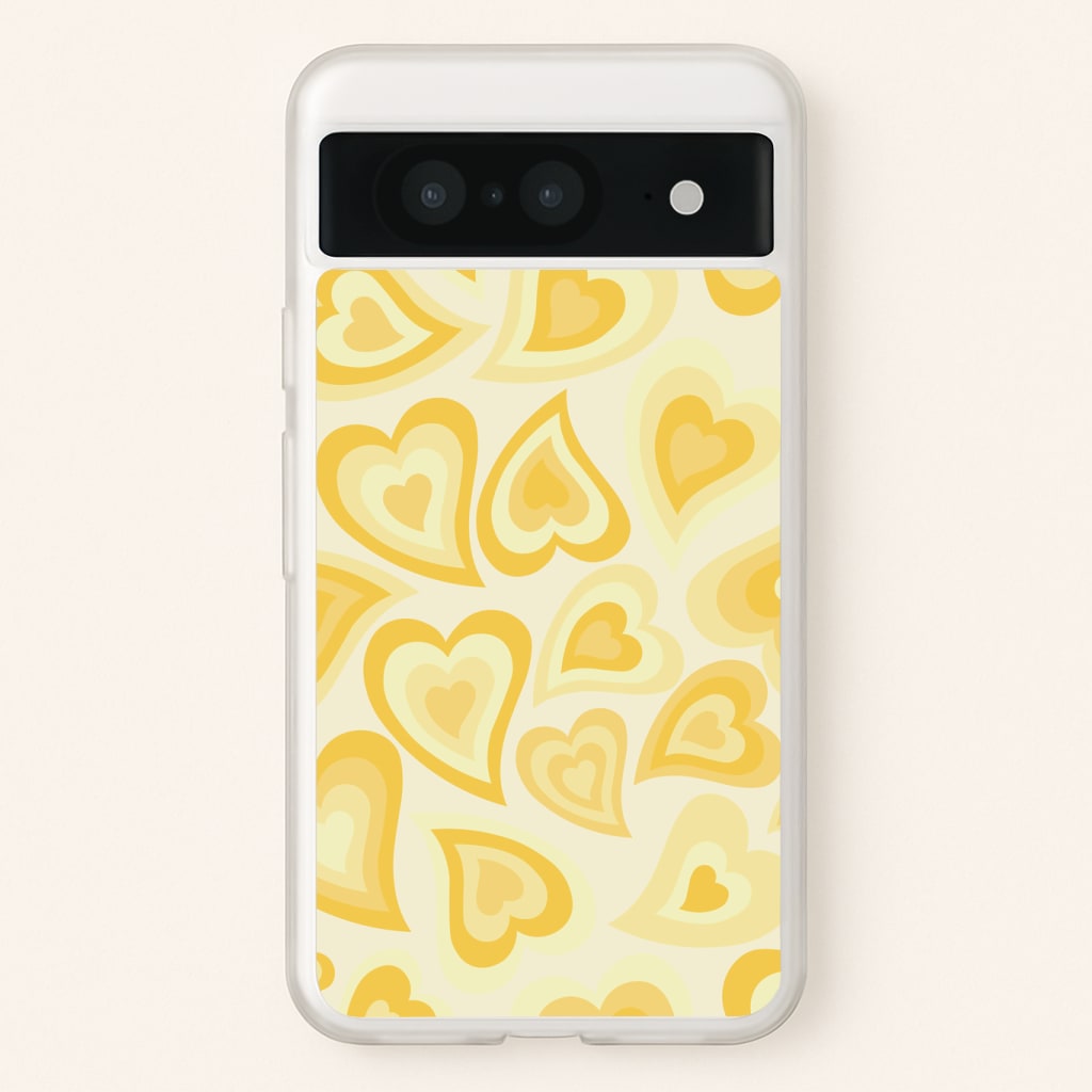 Yellow Hearts - Trippy Patterns Phone Case