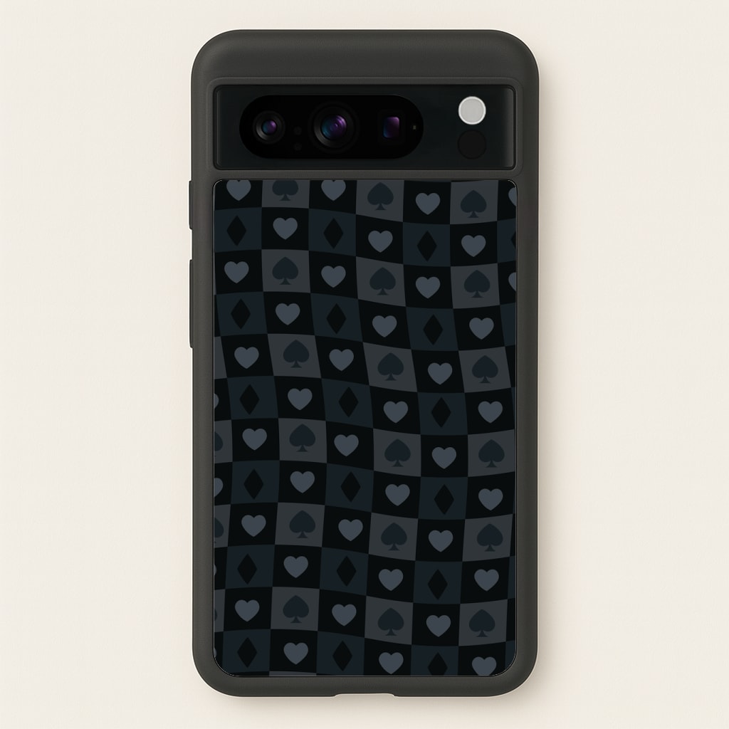 Card Suits Pattern Black Phone Case