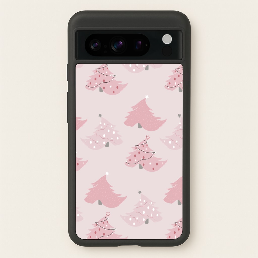 Pink Christmas Tree Pattern Phone Case