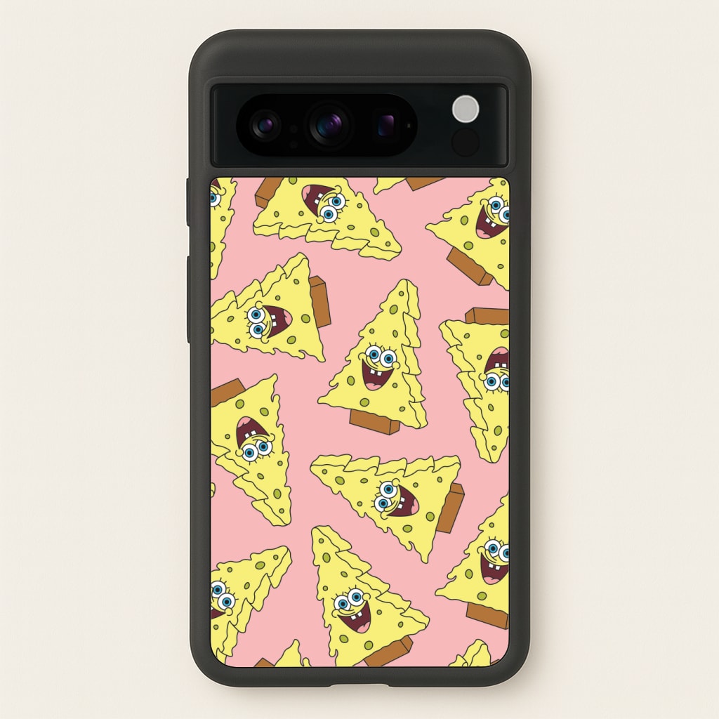 Christmas Tree Cartoon Sponge Pattern Phone Case