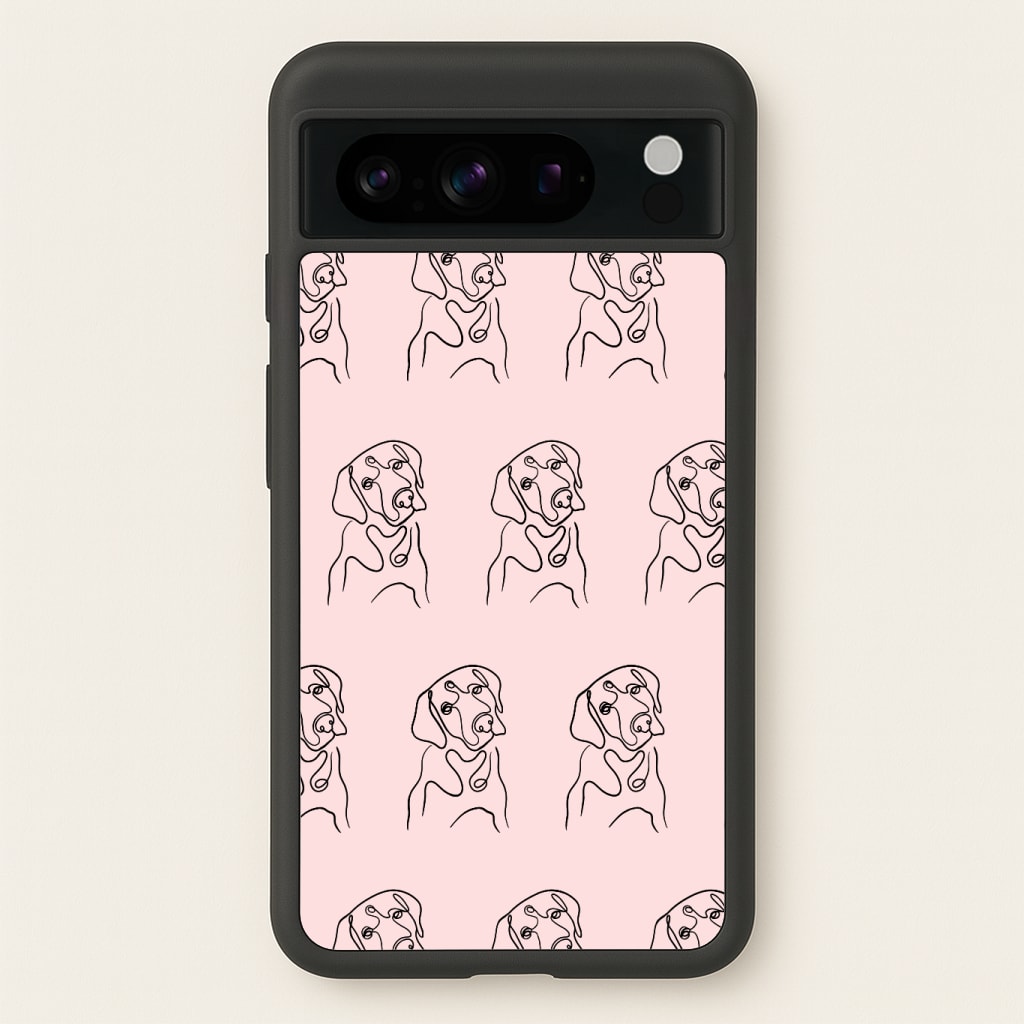Labrador Outline - Dog Pattern Phone Case