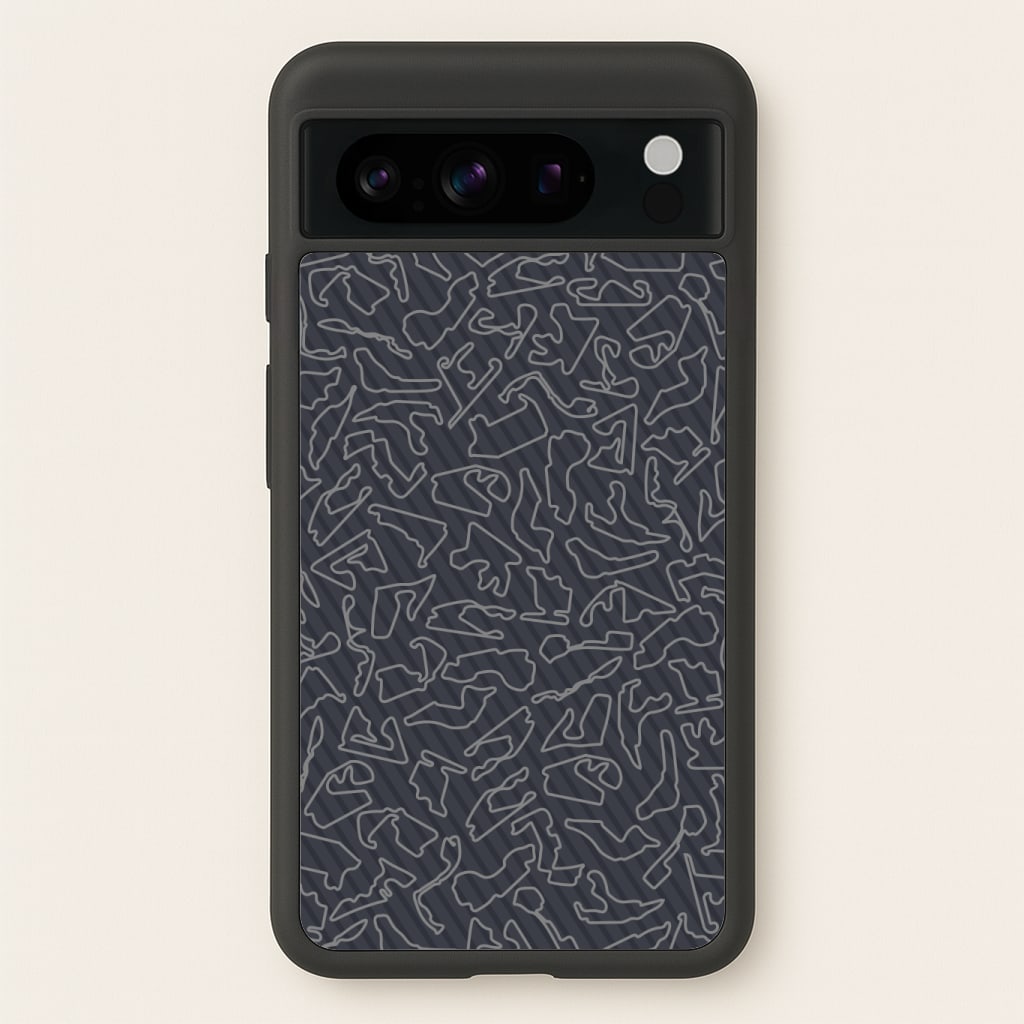 Track Outlines Gray Phone Case