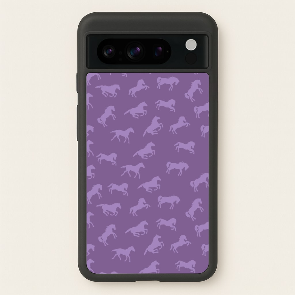 Purple Horse Pattern - Horses Phone Case
