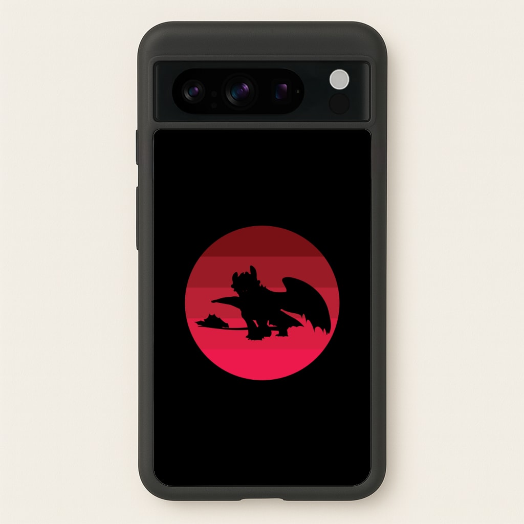 Red Sunset Dragon Phone Case