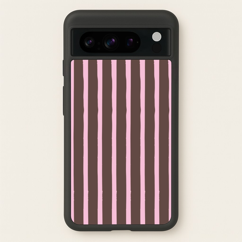 Chocolate & Strawberry Stripes Phone Case