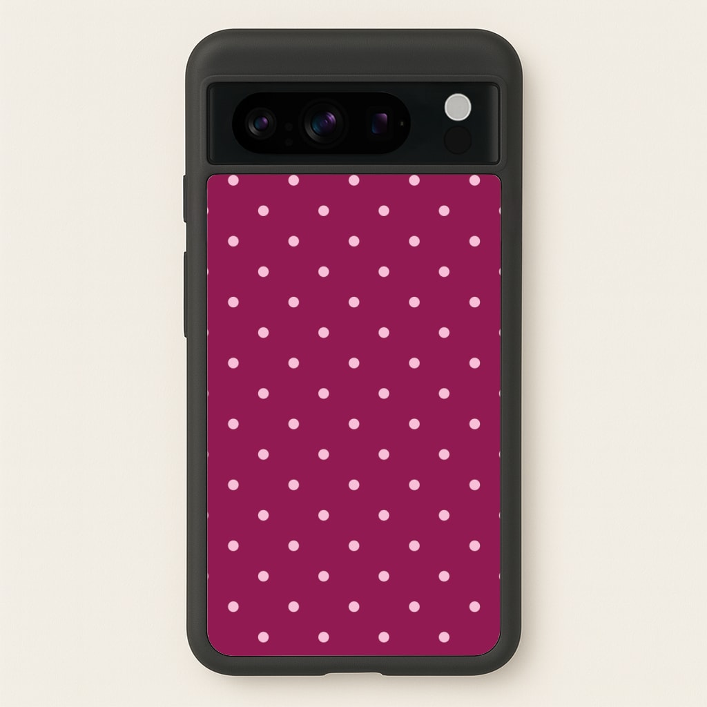 Raspberry Polka Dots Phone Case